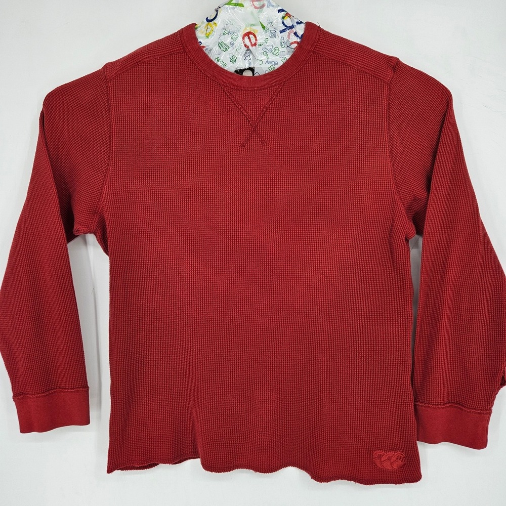 Canterbury Of New Zealand Sweater Mens XL Crewneck‎ Red Long Sleeve Thermal
